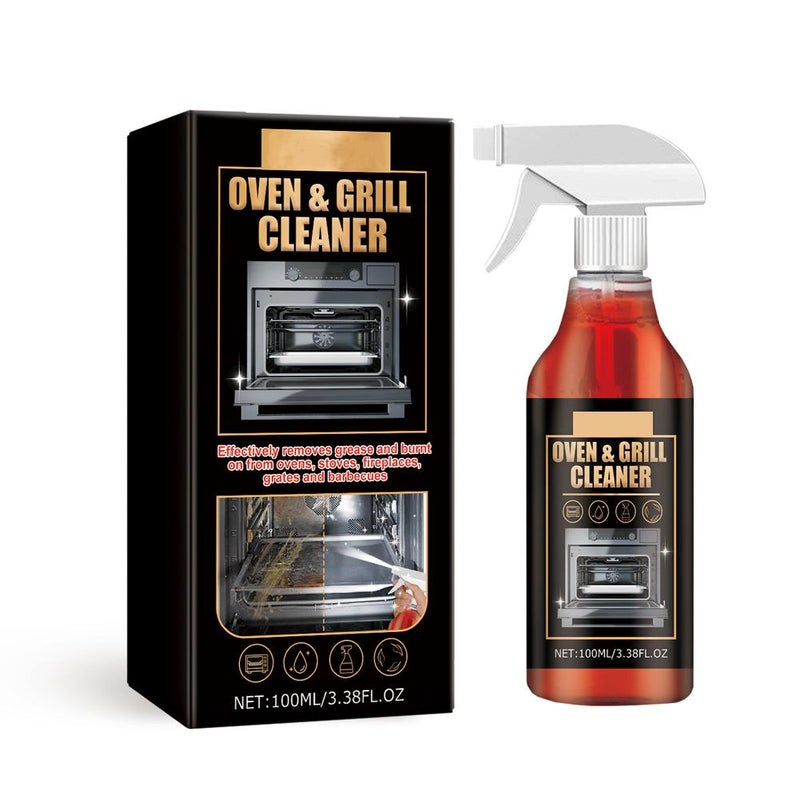 Stove and oven foam cleaner, special for removing dirt, odors, and grease from oven racks.